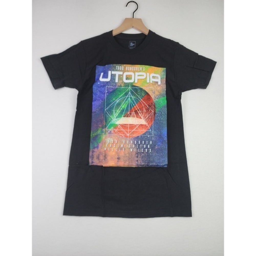 Todd Rundgren's Utopia Band Tee Men's Size Small Concert‎ Tour Black Deadstock